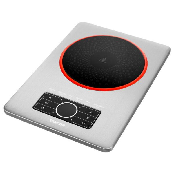 Φορητή Κεραμική Εστία Sencor SCP 5010SS Μονή 1500W 19cm με Λειτουργίες Stir-Fry Deep-Fry Fry Simmer Boil Keep Warm Ασημί - SCAX