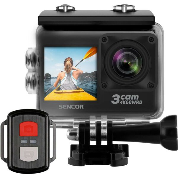 Action Camera Sencor 3CAM 4K60WRD 5k 30Fps 750 mAh 2" και 1.3" TFT Οθόνες  και Αδιάβροχη Θήκη - SCAX