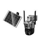 Εξωτερική Smart 4G Κάμερα Ασφαλείας Hoco. DI76 Feather Solar  Full HD IP65 355° Διπλή Κάμερα Αμφίδρομη Επικοινωνία και Ανίχνευση Κίνησης Λειτουργει μόνο με SIM Nova - SCAX