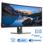 Used Monitor UltraSharp U3419W Curved/Dell/34``UW-QHD/3440x1440/Black/w/Speakers/DP & 2xHDMI & USB T - SCAX