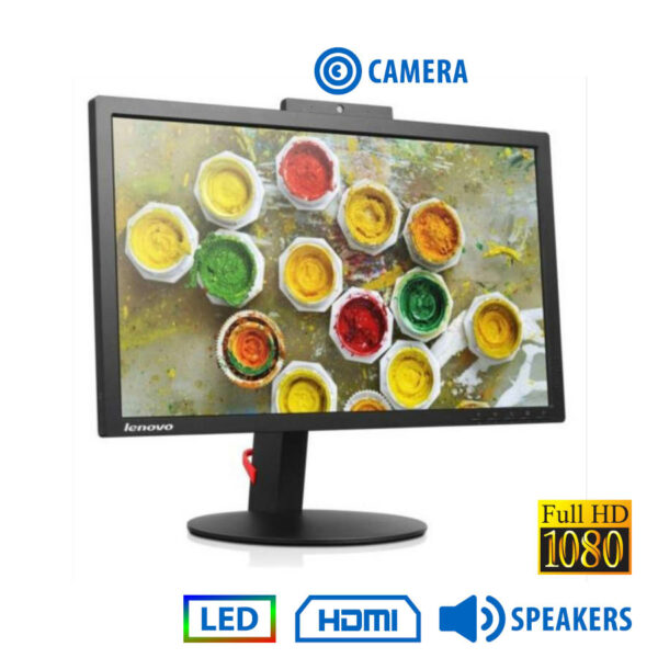 Used Monitor ThinkVision T2224zD LED/Lenovo/22``FHD/w/Camera/1920x1080/Wide/Black/w/Speakers/D-SUB & - SCAX