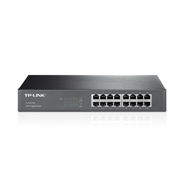 TP-LINK Switch 10/100/1000 Mbps 16 Ports V10 (TL-SG1016D) (TPTL-SG1016D) - SCAX