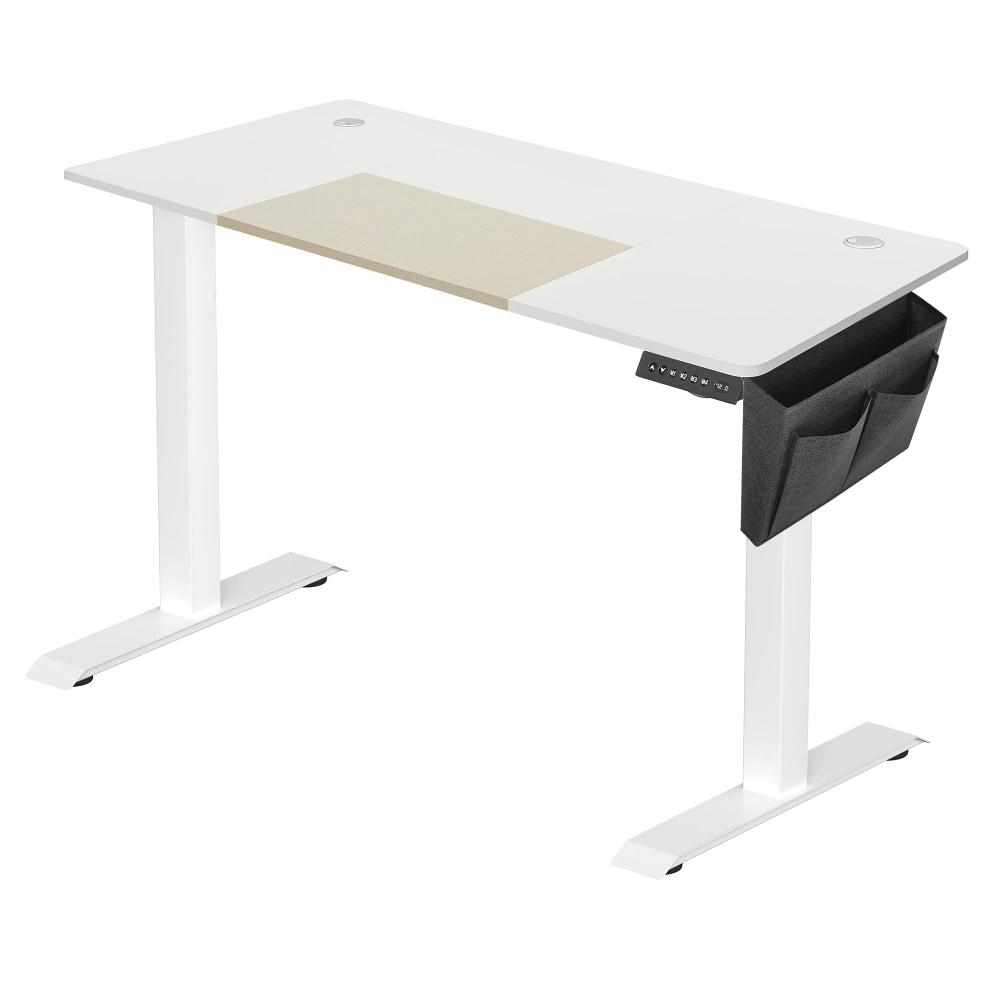 Songmics Γραφείο Ξύλινο με Μεταλλικά Πόδια White/Beige 60 x 140 x 72-120 (LSD016W01) (SNGLSD016W01) - SCAX