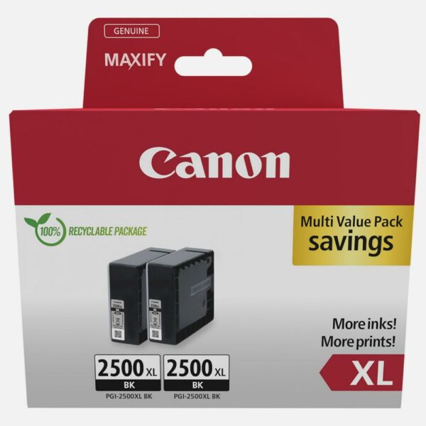 Canon Μελάνι Inkjet PGI-2500XL Black 2τμχ (9254B011) (CANPGI-2500XLBKTP) - SCAX