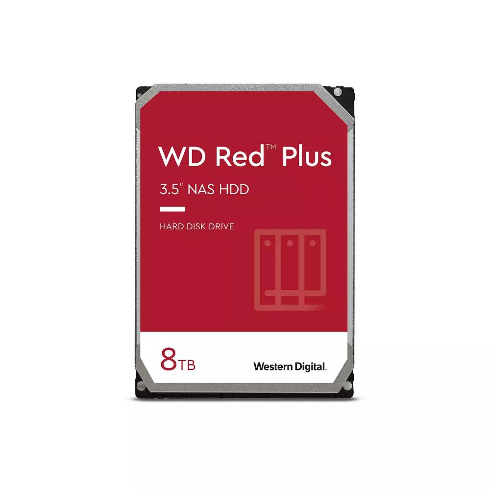 Western Digital Red Plus Internal NAS HDD 8TB 3.5" (256MB cache) (CMR) (WD80EFPX) - SCAX