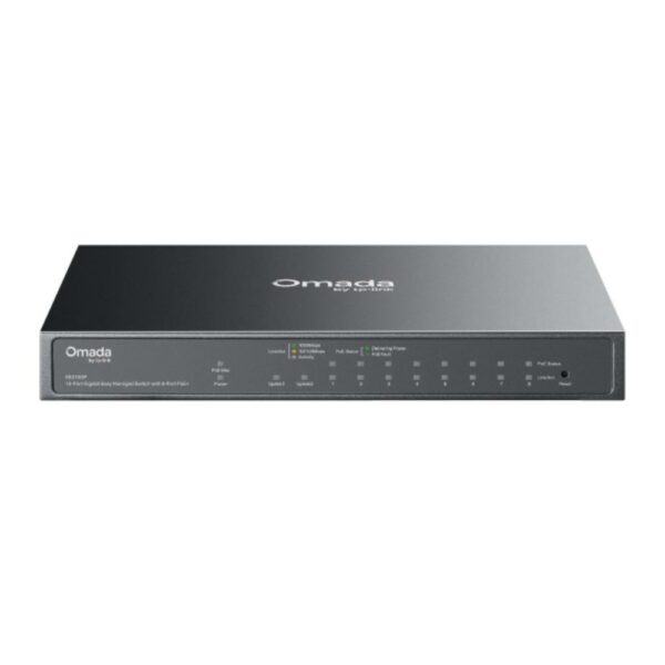 TP-Link Omada 10-Port Gigabit Easy Managed Switch with 8-Port PoE+ (63W POE Budget) (ES210GP) (TPES210GP) - SCAX