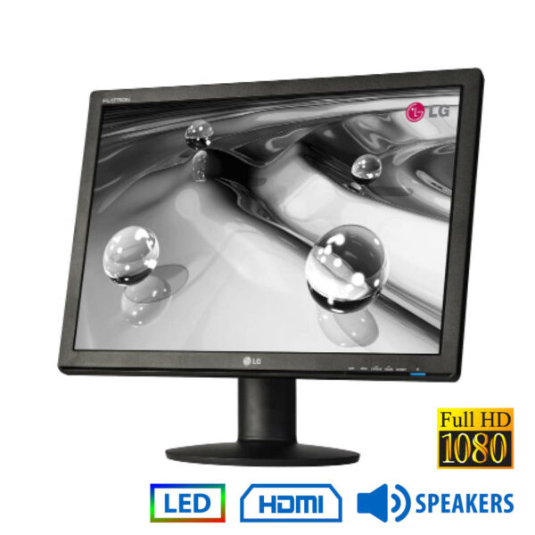 Used (A-) Monitor W2442PE LED/LG/24``FHD/1920x1080/Wide/Black/w/Speakers/Grade A-/D-SUB & DVI-D & HD - SCAX