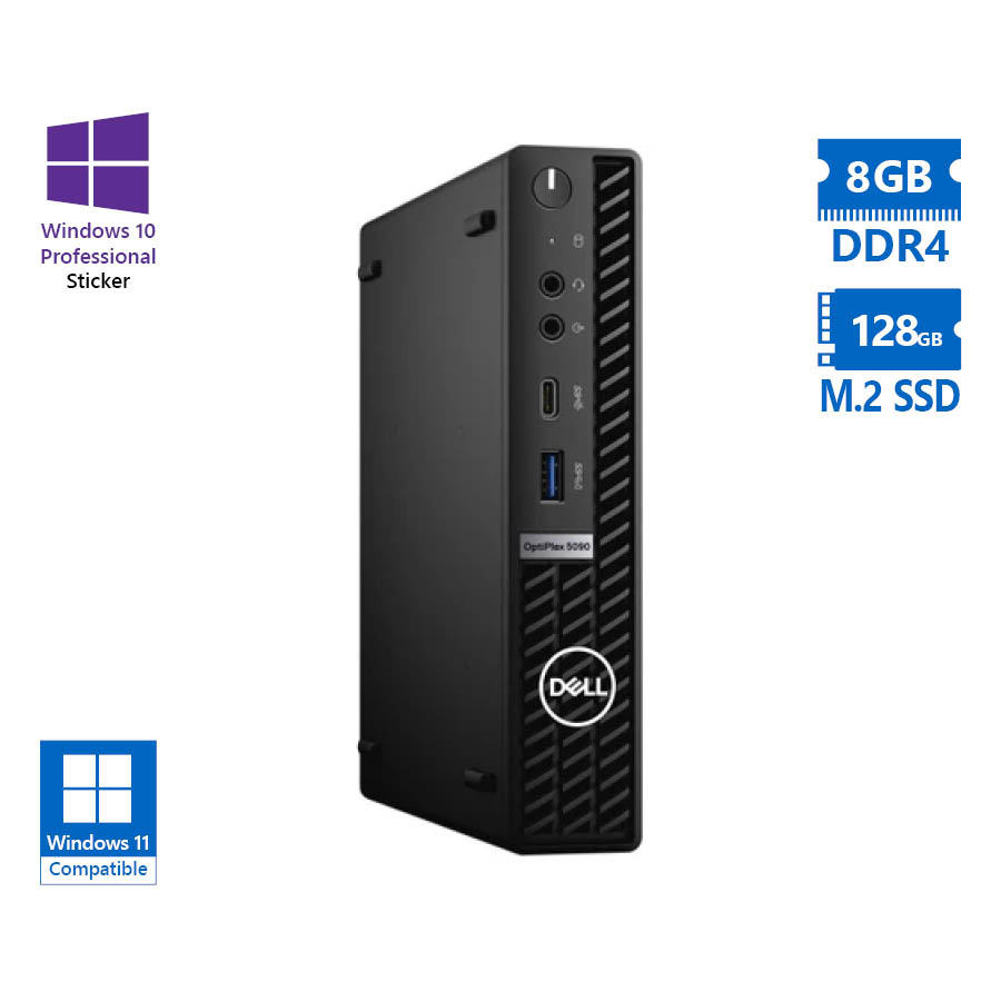 Dell Optiplex 5090 DM i3-10105T/8GB DDR4/128GB M.2 SSD/No ODD/10P Grade A Refurbished PC - SCAX