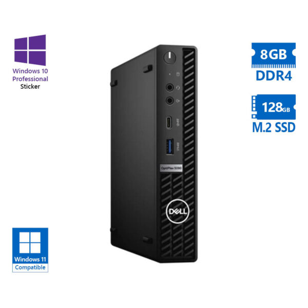 Dell Optiplex 5090 DM i3-10100T/8GB DDR4/128GB M.2 SSD/No ODD/10P Grade A Refurbished PC - SCAX