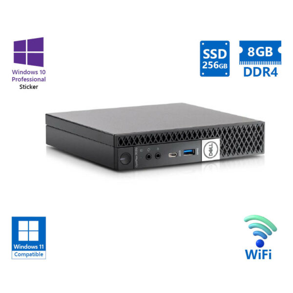 Dell Optiplex 7070 DM WiFi i5-9500T/8GB DDR4/256GB SSD/No ODD/10P Grade A Refurbished PC - SCAX