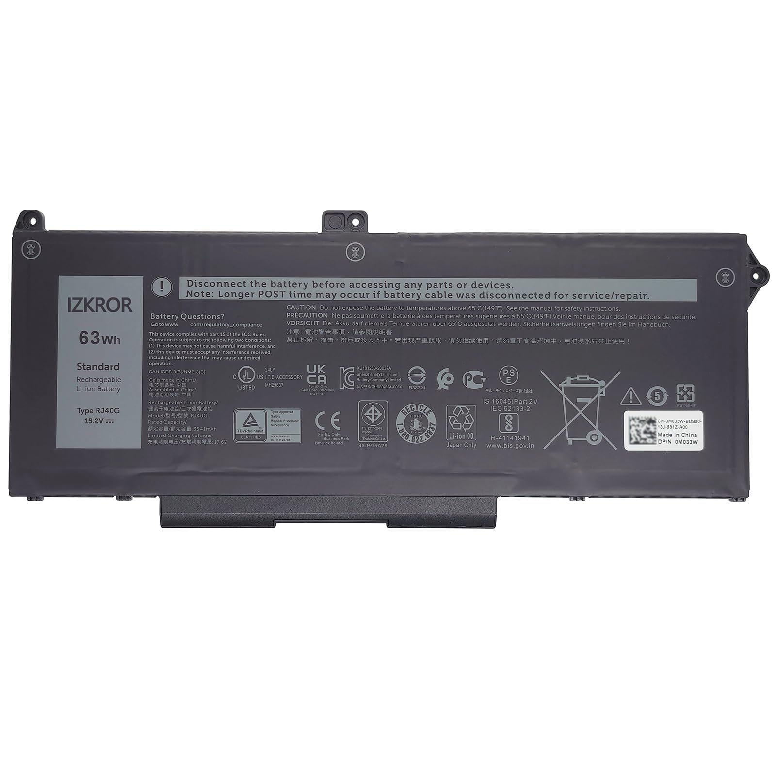 DELL LATITUDE 5420 5520 BATTERY GA - RJ40G Refurbished