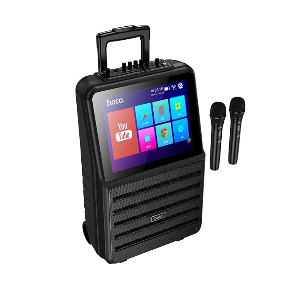 Φορητό Ηχείο Wireless Hoco DS70 Spacious v5.0 60W 7200mAh USB AUX TF Card με 2 Ασύρματα Μικρόφωνα Οθόνη Αφής 14.1" και Android 12 - SCAX Φορητό Ηχείο Wireless Hoco DS70 Spacious v5.0 60W 7200mAh USB AUX TF Card με 2 Ασύρματα Μικρόφωνα Οθόνη Αφής 14.1" και Android 12 - SCAX