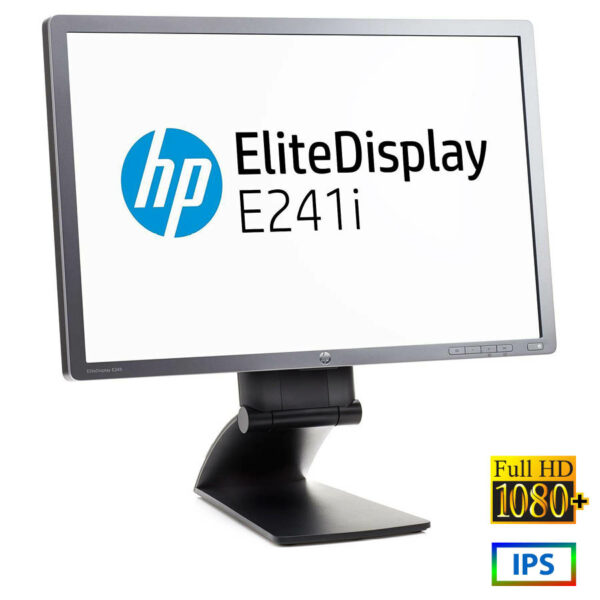 Used Monitor E241i IPS LED/HP/24``FHD/1920x1200/Wide/Silver/Black/D-SUB & DVI-D & DP & USB HUB - SCAX
