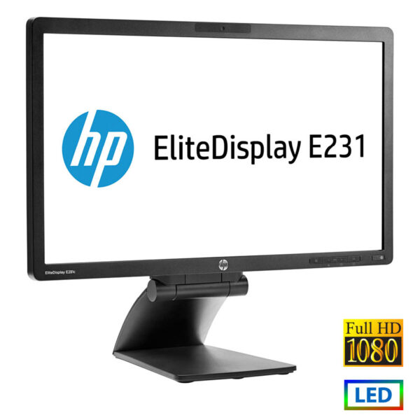 Used Monitor E231 LED/HP/23``FHD/1920x1080/Wide/Black/D-SUB & DVI-D & DP & USB Hub - SCAX