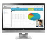 Used Monitor EliteDisplay E240c IPS LED/HP/24``FHD/w/Camera/1920x1080/Wide/Black/w/Speakers/D-SUB & - Image 2