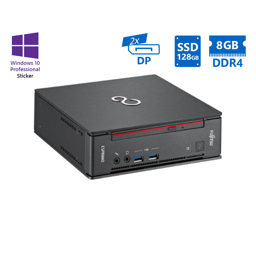 Fujitsu Q956 USFF i5-6500T/8GB DDR4/128GB SSD/No ODD/10P Grade A Refurbished PC - SCAX