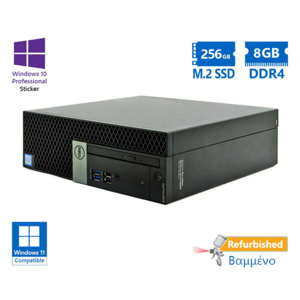 Dell 5060 SFF i5-8500/8GB DDR4/256GB M.2 SSD/No ODD/10P Grade A+ Refurbished PC - SCAX