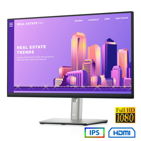 Used Monitor P2422H IPS LED/Dell/24``FHD/1920x1080/Wide/Black/D-SUB & DP & HDMI & USB 3.0 Hub - SCAX