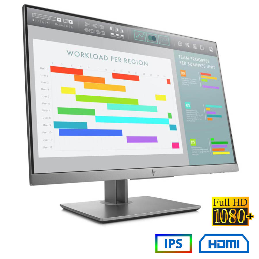 Used Monitor E243i IPS LED/HP/24``FHD/1920x1200/Wide/Silver/Black/D-SUB & DP & HDMI & USB HUB - SCAX