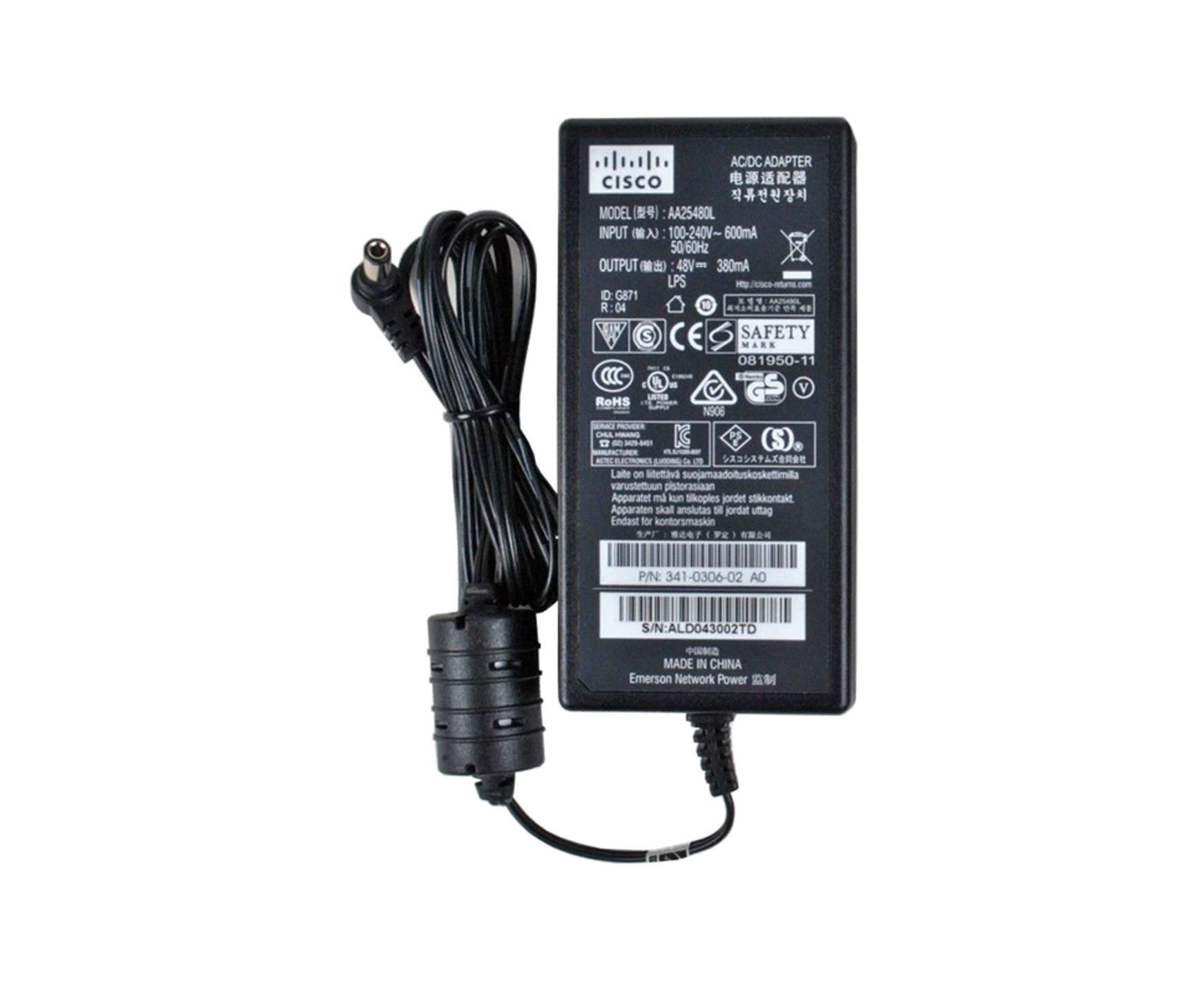 CISCO AC ADAPTER MODEL AA25480L Refurbished