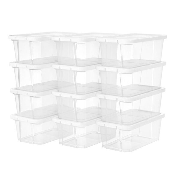 Songmics σετ Αποθηκευτικά Κουτιά 12 τμχ  (LSP12WT) (SNGLSP12WT) - SCAX