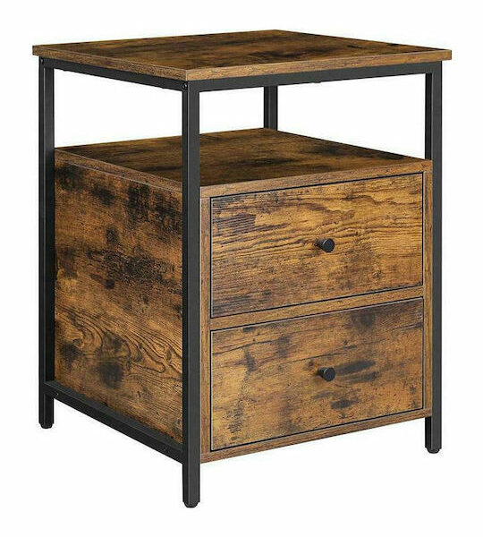 Vasagle Τραπεζάκι Rustic Brown 45 x 45 x 60 cm (LET067B01) (VASLET067B01) - SCAX