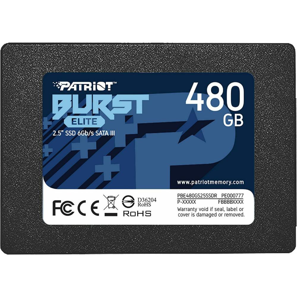 Patriot Burst Elite 480 GB Black SATA 6 Gb/s 25" (PBE480GS25SSDR) (PATRPBE480GS25SSDR) - SCAX