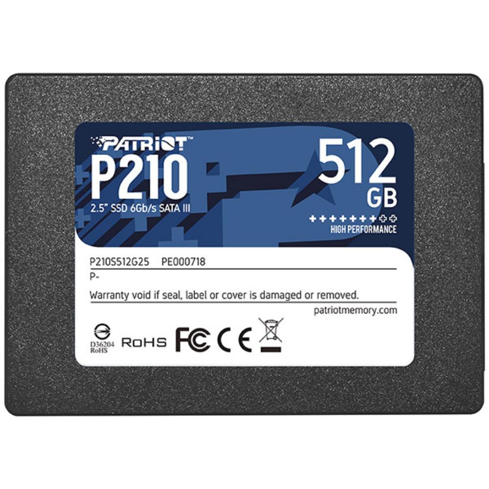 Patriot P210 512 GB Black SATA 6 Gb/s 25" (P210S512G25) (PATRP210S512G25) - SCAX Patriot P210 512 GB Black SATA 6 Gb/s 25" (P210S512G25) (PATRP210S512G25) - SCAX