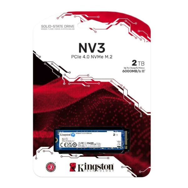 Kingston SSD Drive 2TB M.2 PCIe 4.0 (SNV3S/2000G) (KINSNV3S-2000G) - SCAX