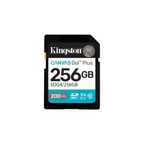 Kingston SD 256GB Canvas Go Plus 200/MB/s C10 U3 V30 (SDG4/256GB) (KINSDG4-256GB) - SCAX