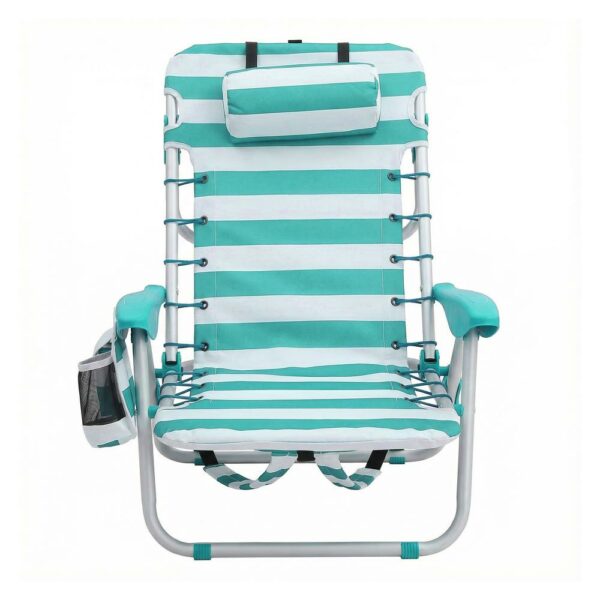 Songmics Beach Chair White/Green 68x63x75cm (GCB62JW) (SNGGCB62JW) - SCAX