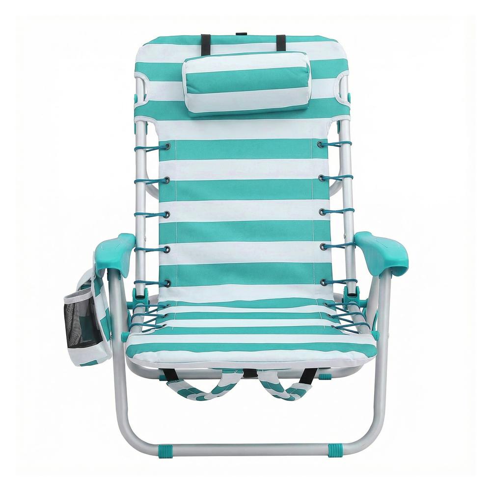 Songmics Beach Chair White/Green 68x63x75cm (GCB62JW) (SNGGCB62JW) - SCAX