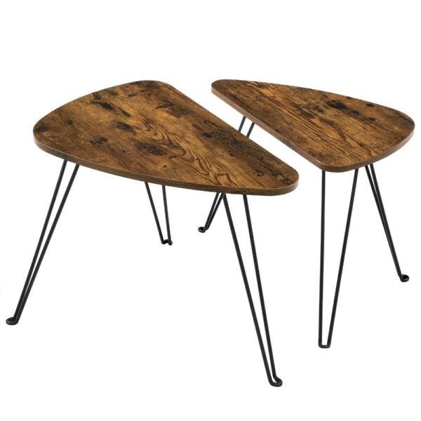 Vasagle Σετ Μεταλλικά Βοηθητικά Τραπέζια Nesting 60 x 38 x 47.5 cm 2 τμχ (LNT012B01) (VASLNT012B01) - SCAX
