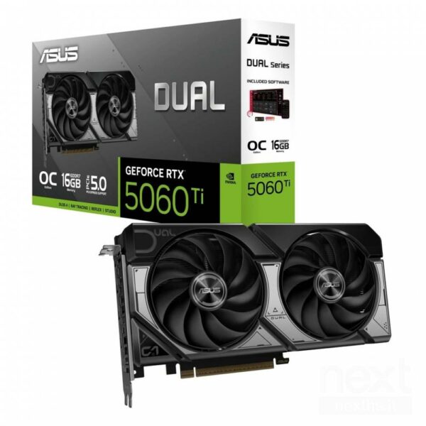 Asus GeForce RTX 5060 Ti 16GB GDDR7 Dual OC (90YV0MH0-M0NA00) (ASU90YV0MH0-M0NA00) - SCAX
