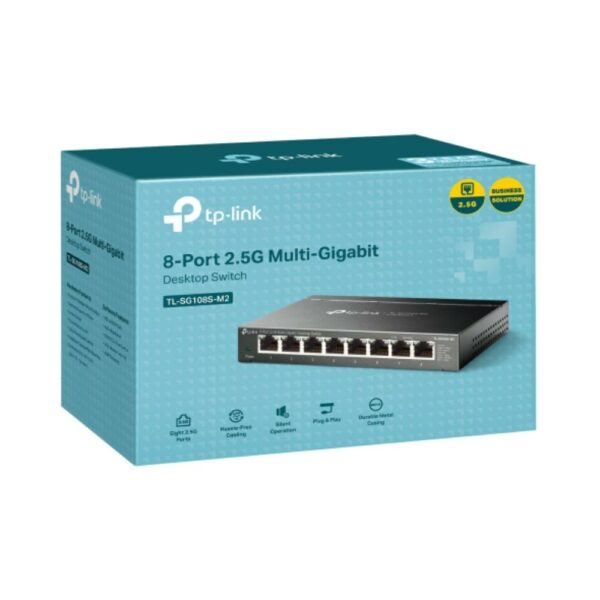 TP-LINK 8-Port 2.5G Multi-Gigabit Desktop Switch (TL-SG108S-M2) (TPTL-SG108S-M2) - SCAX