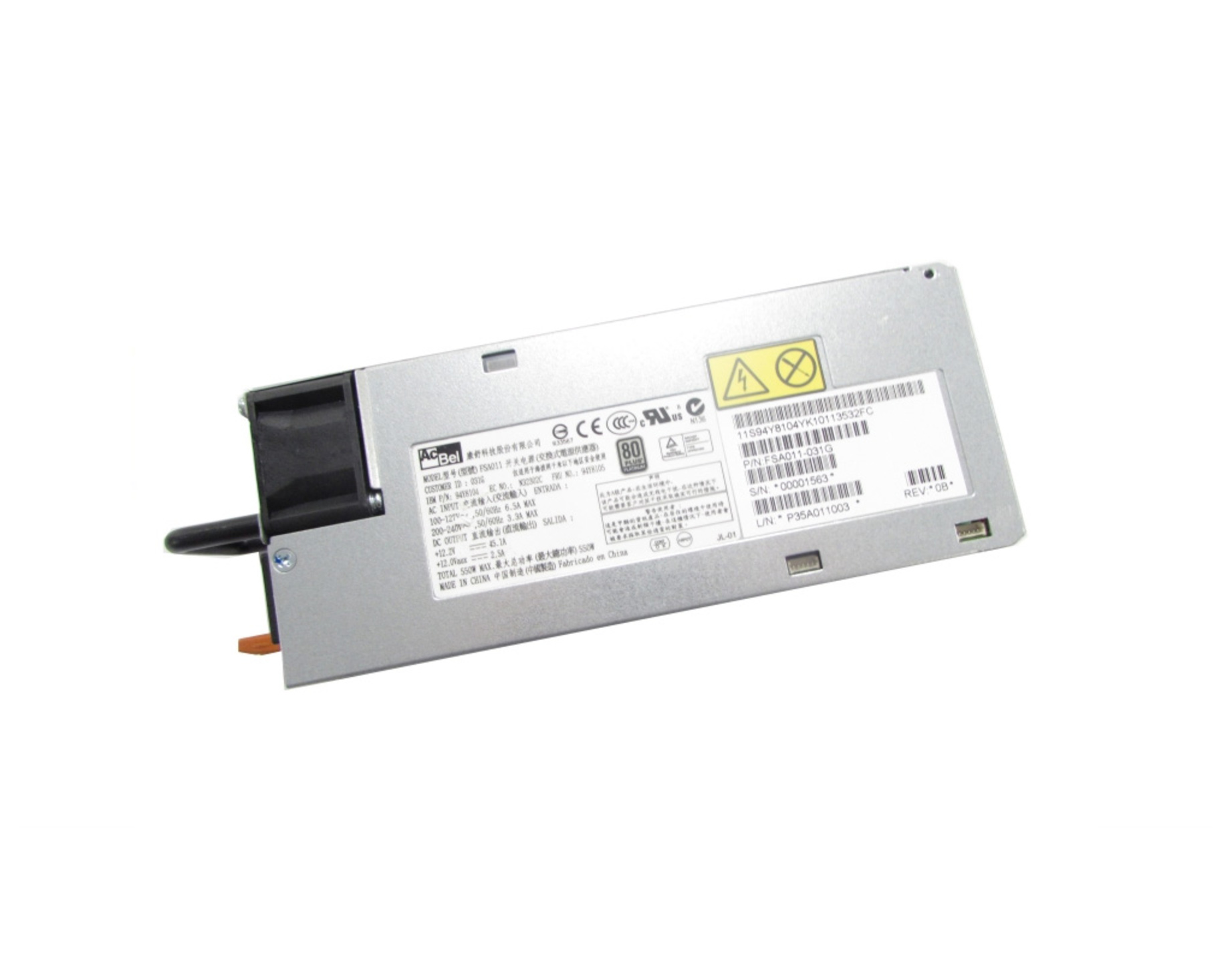 POWER SUPPLY SRV IBM X3650 M4 550W Refurbished