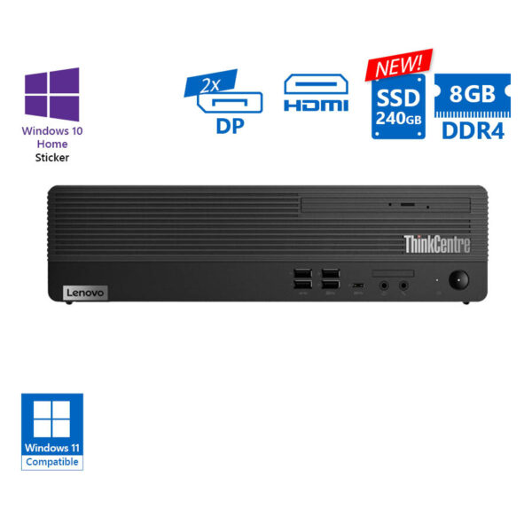 Lenovo M70s SFF i5-10400/8GB DDR4/240GB SSD New/No ODD/10H Grade A Refurbished PC - SCAX