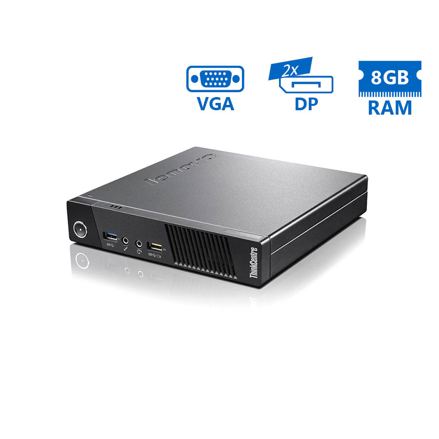 Lenovo ThinkCentre M83 Tiny i5-4570T/8GB DDR3/500GB/No ODD/8P Grade A Refurbished PC - SCAX