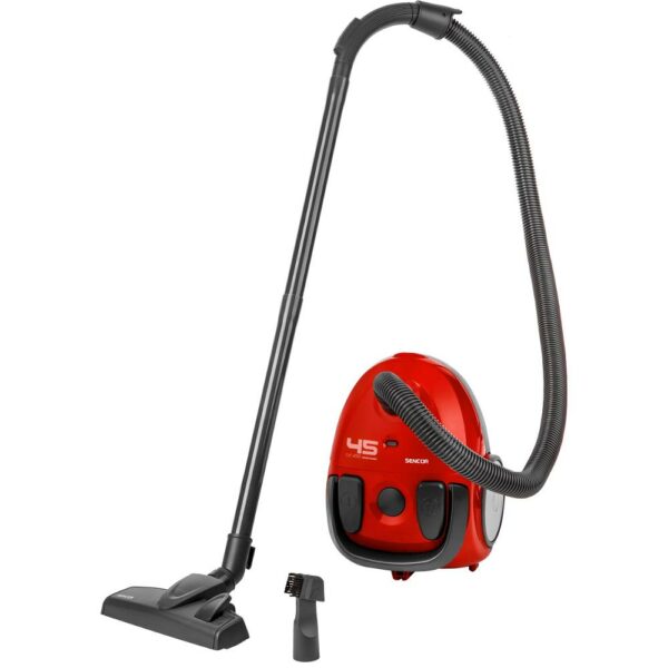 Ηλεκτρική Σκούπα ECO 850W Yψηλής Aπόδοσης  με Σακούλα Sencor SVC 45RD-EUE3 Κόκκινη - SCAX
