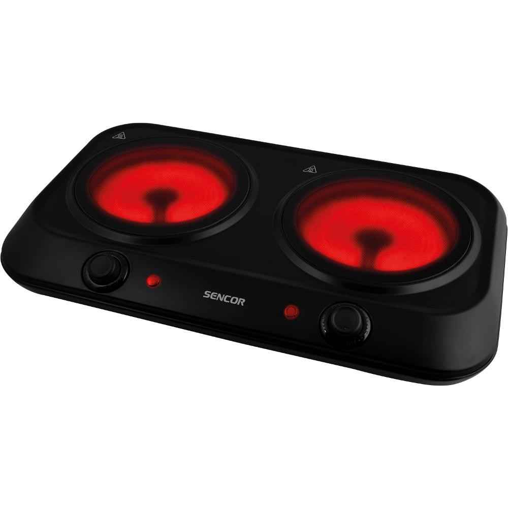 Φορητή Κεραμική Εστία Διπλή 1200W 19cm Sencor SCP 2263BK Μαύρη - SCAX Φορητή Κεραμική Εστία Διπλή 1200W 19cm Sencor SCP 2263BK Μαύρη - SCAX
