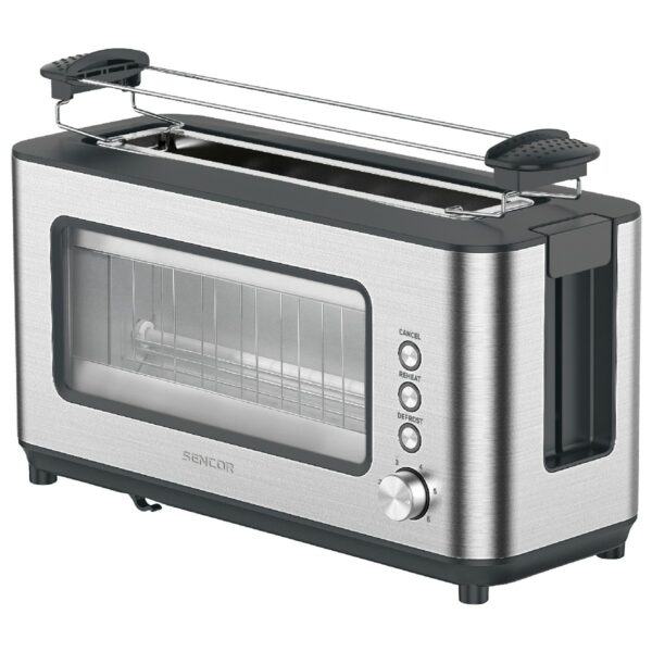 Φρυγανιέρα Sencor STS 4050SS 1200W με Μεγάλη Υποδοχή Ασημί - SCAX