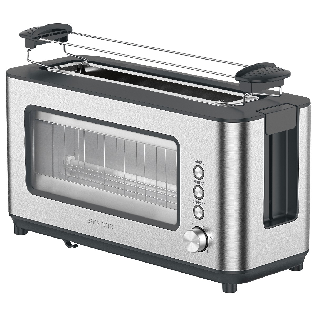 Φρυγανιέρα Sencor STS 4050SS 1200W με Μεγάλη Υποδοχή Ασημί - SCAX