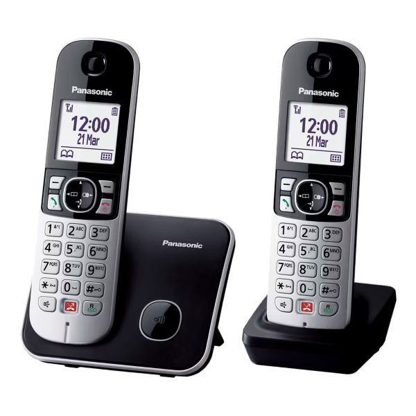 Ασύρματο Τηλέφωνο Panasonic KX-TG6852GRB Μαύρο - SCAX